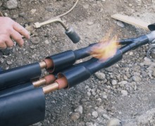 17.5 kV'a Kadar MIND Yağlı Kablodan Plastik İzoleli Kabloya Geçiş için Isı Büzüşmeli Kablo Eki
